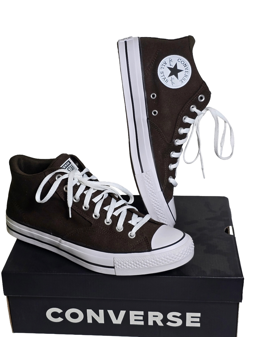 Converse Chuck Taylor All Star Malden Street Mid Brown Fresh Brew Men’s 12 NWT - Picture 2 of 6